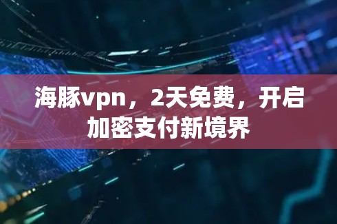海豚vpn，2天免费，开启加密支付新境界